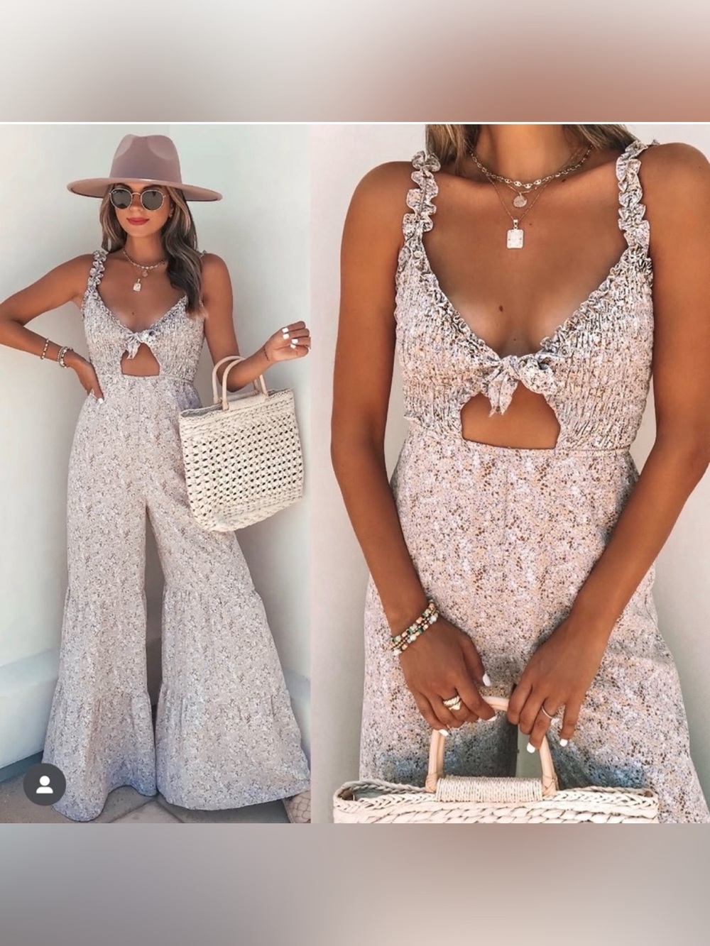 VICI x Jill Floral Light, Airy, SEXY AF Jumpsuit S! HOT 🥵!!